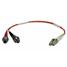 TrippLite Fiber Optic LC/ST M/F 62.5/125 Duplex Multimode Adapter Cable - 1 ft.